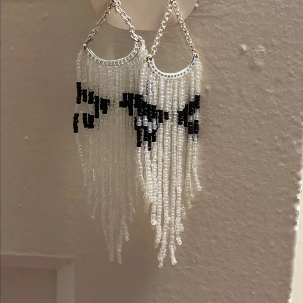 2 for $15 NWT Aldo white& black dangling earrings